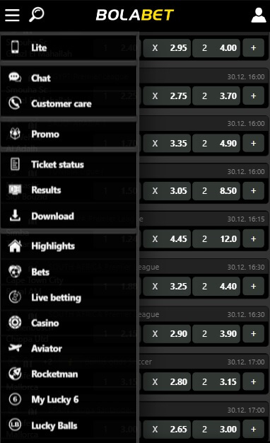 Bolabet Mobile Version