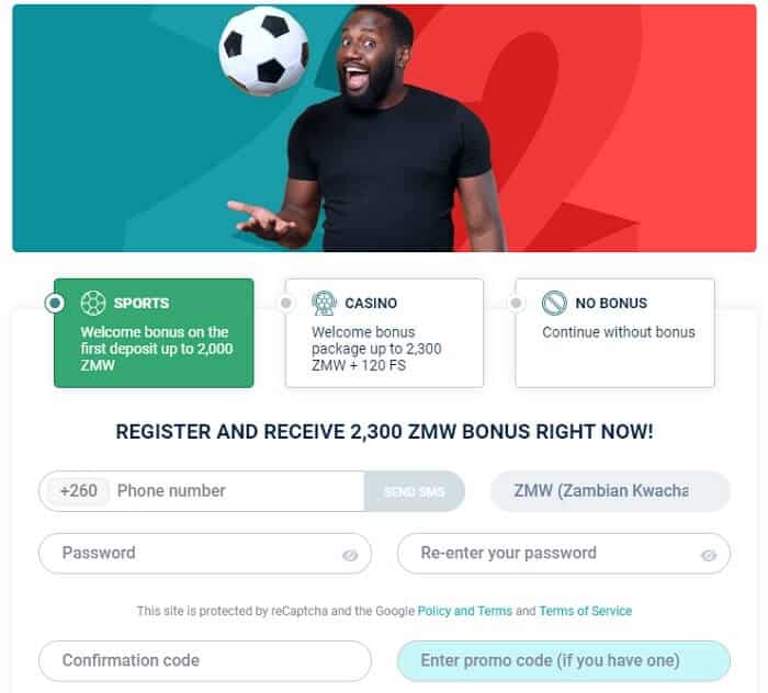 22bet fill in the promo code