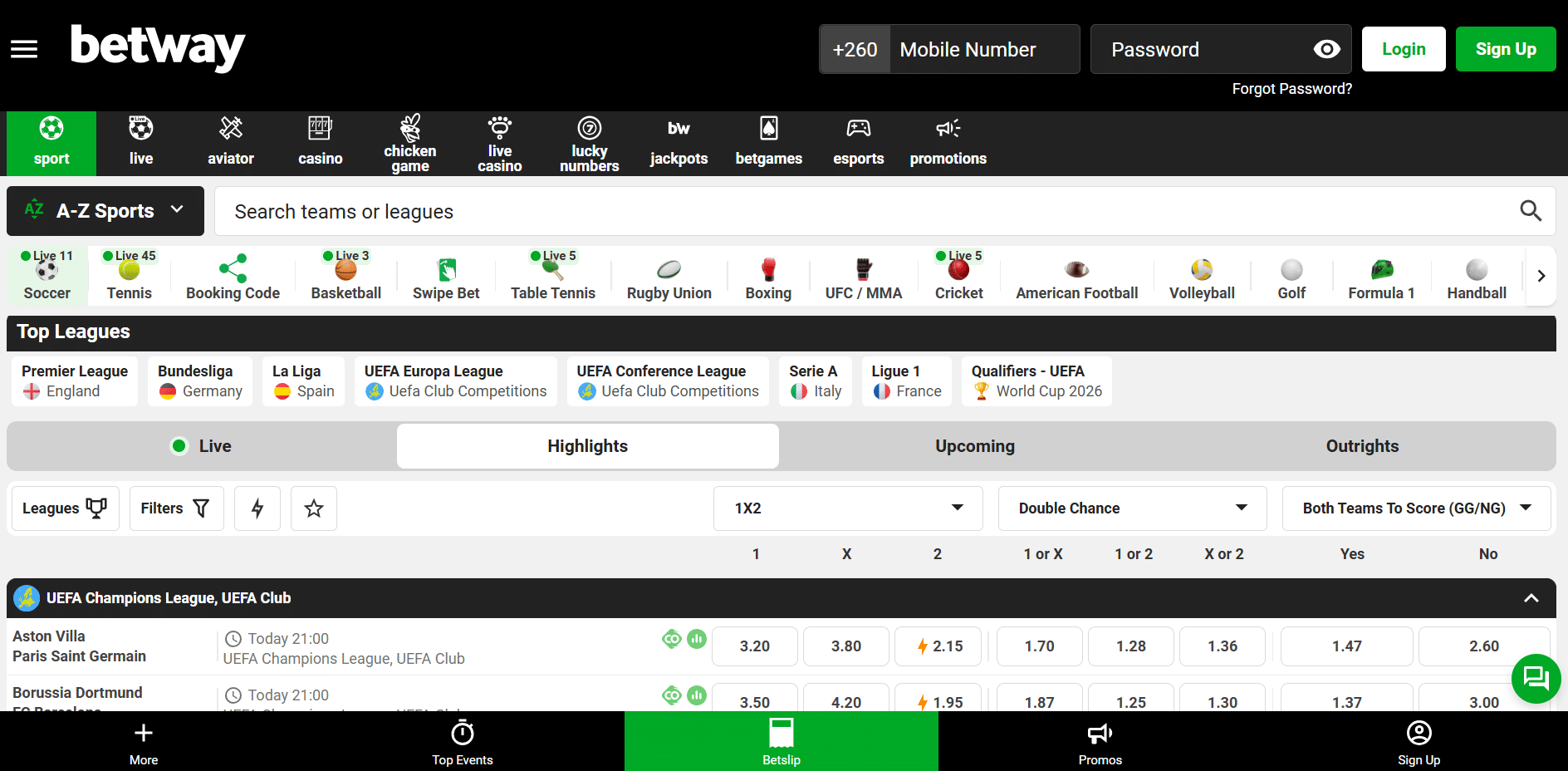 Betway Website