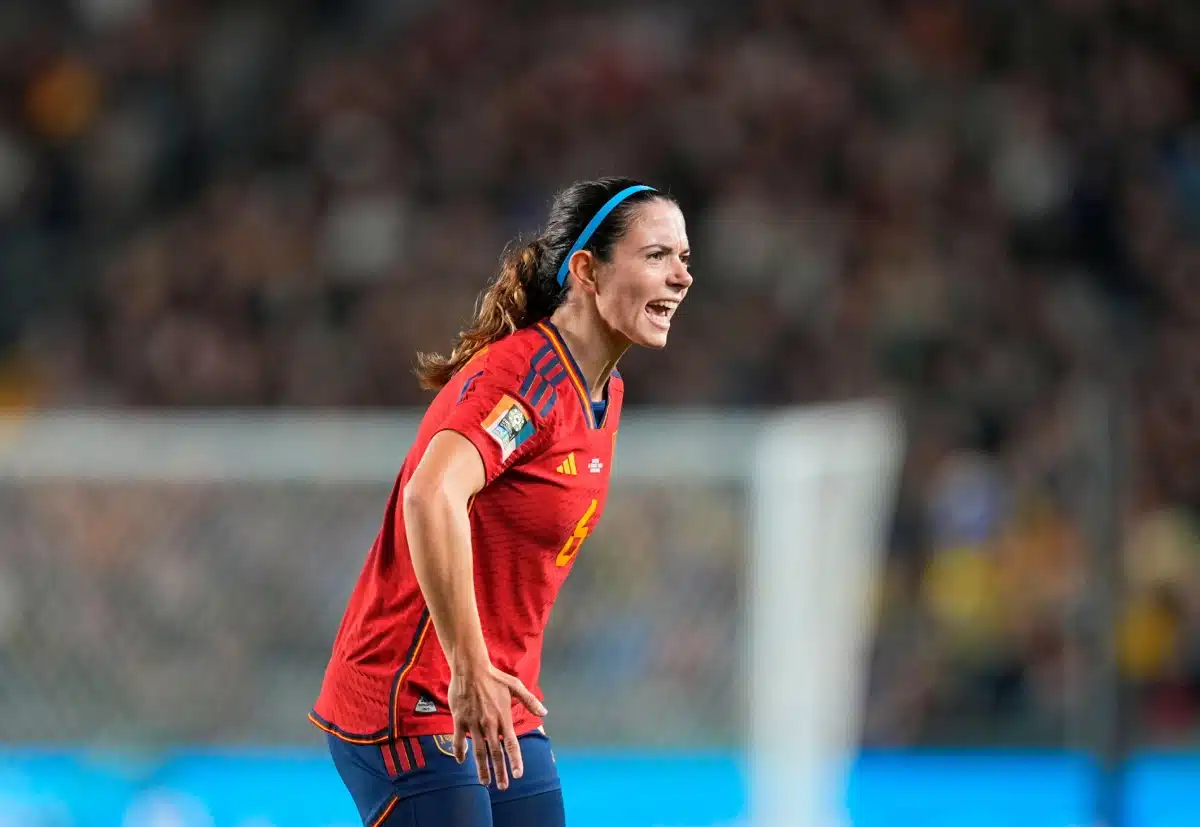 Esther Gonzalez of Spain looks on during a game.